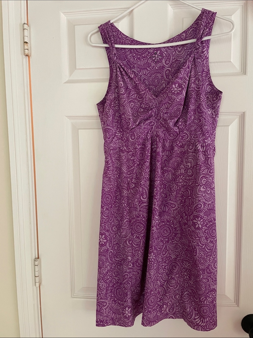 Sleeveless Purple Floral A-Line athletic Dress